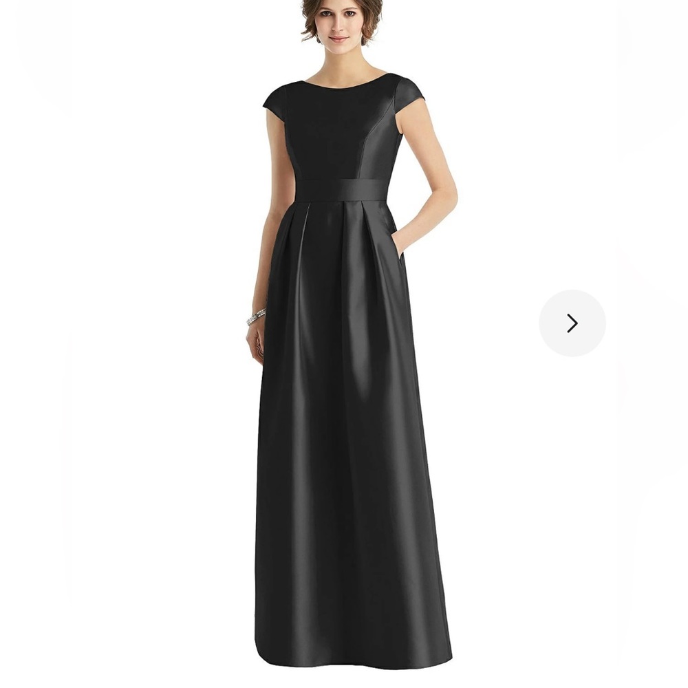 Alfred Sung Cap Sleeve A-Line Gown